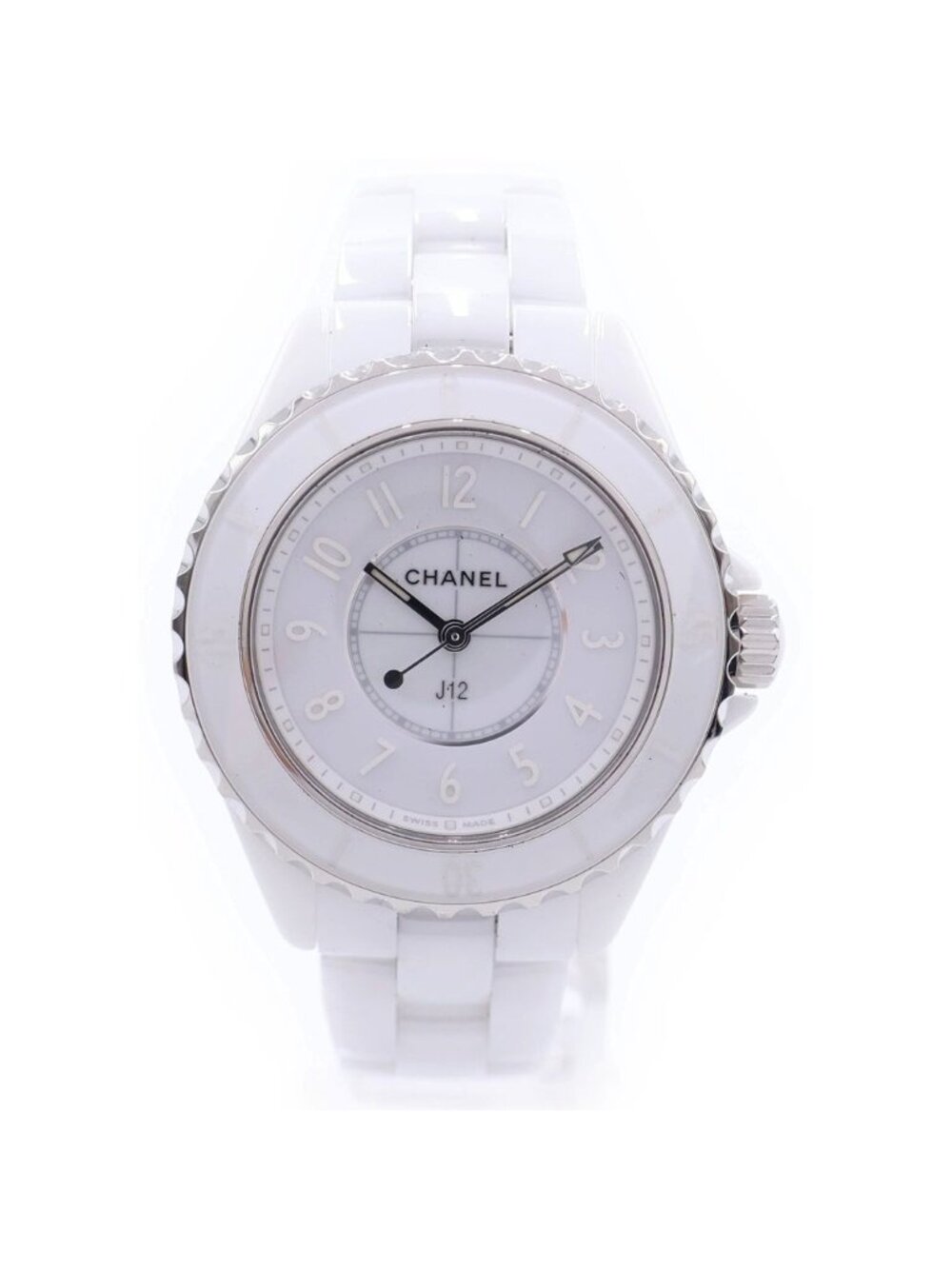 Chanel J12 Phantom White Dial Cexss Quartz Ceramic Stainless Steel Watch